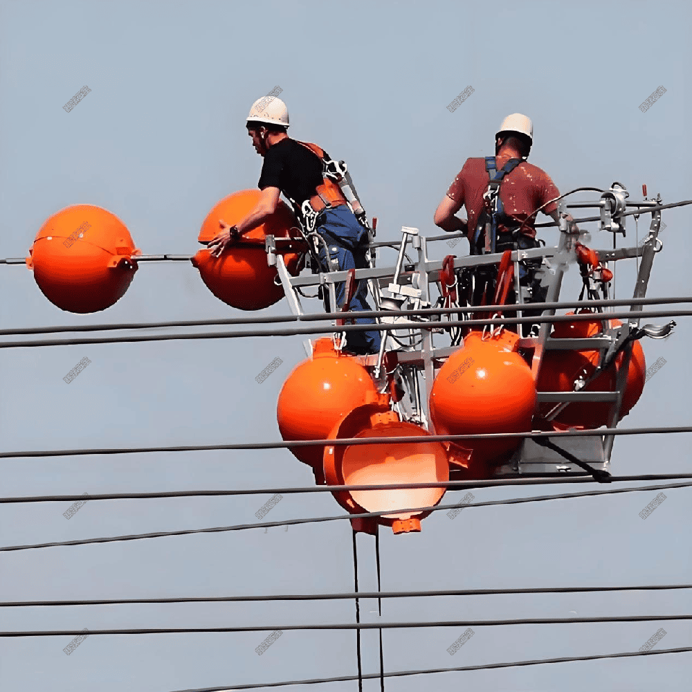 2024.05.29  輸電線路航空標志球  設備安裝案例
